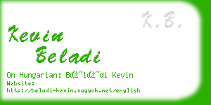 kevin beladi business card